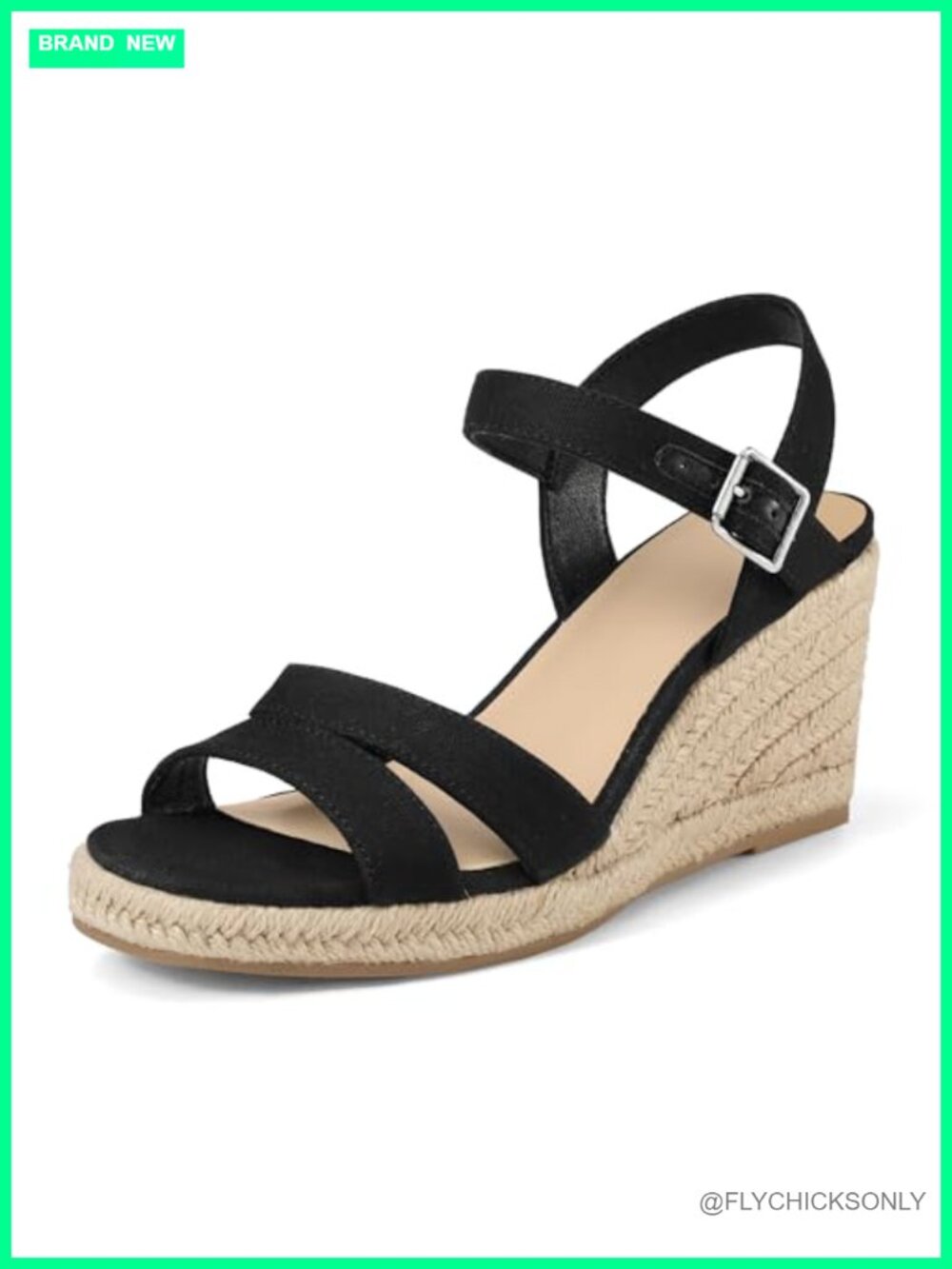 Wedge Espadrille Sandals Open Toe Ankle Strap Summer Dressy Shoes
